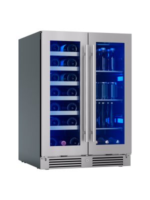 Zephyr 24 Inch Wine Fridge & Beverage Refrigerator Dual Zone Full Size Zephyr 24 Inch Wine Fridge & Beverage Refrigerator Dual Zone Full Size