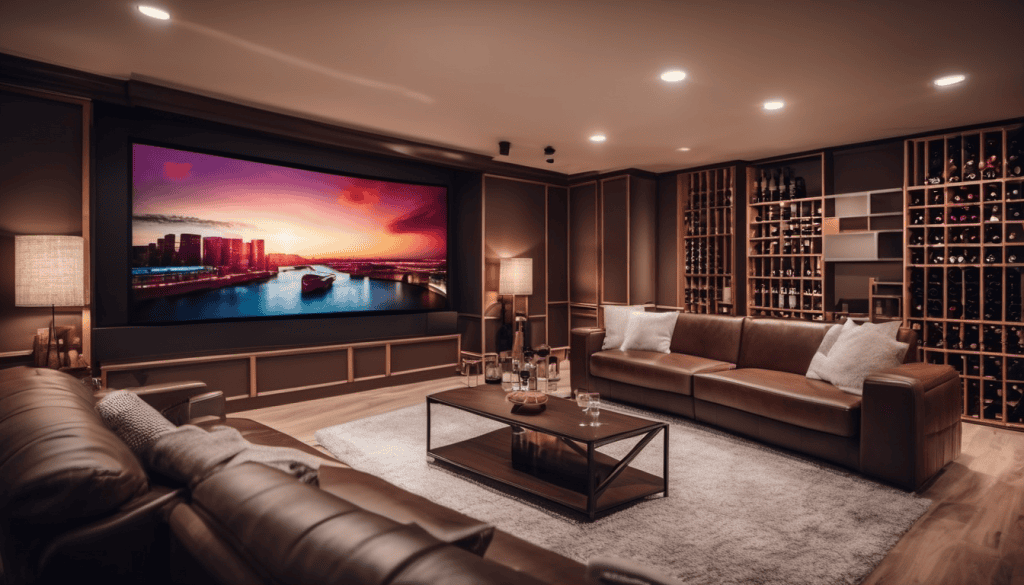 Home Theatre and Wine Room combination