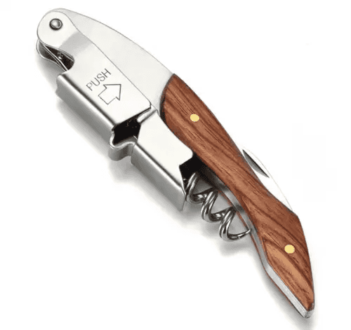 Double-hinged Waiter's Cork Screw in theme, wine picnic basket  