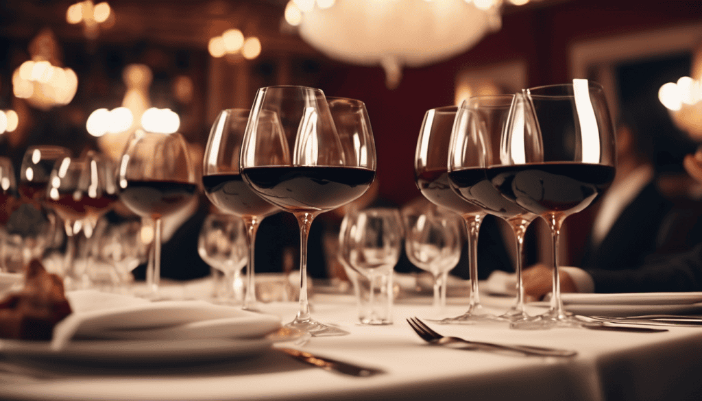 What Temperature Should Red Wine Be Stored At? - 7 Best Expert Tips 2 Picture of glasses filled with red wine on a restaurant table.