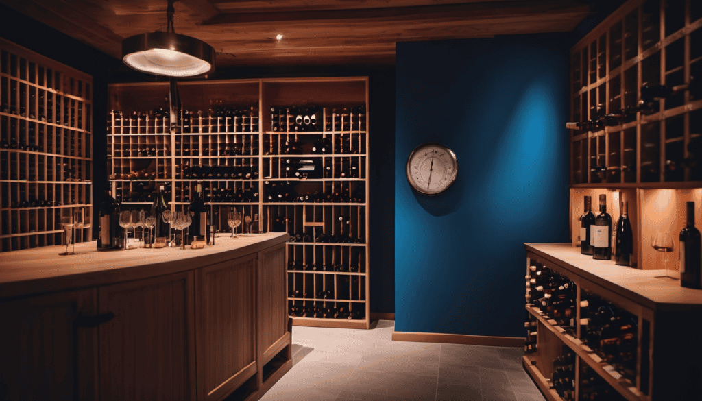 Picture of a room in a house, which was repurposed into a Wine Cellar with a big bar counter for wine tastings