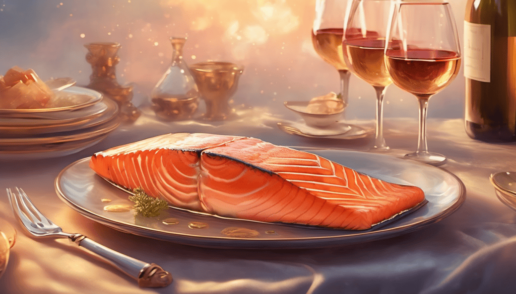 Grilled Salmon Dish in the theme what wine goes with salmon