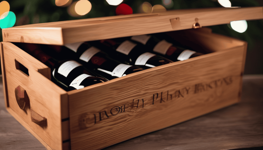 Wooden box for wine shipping and storage. It is an illustration of the theme, how much does a bottle of wine weigh.