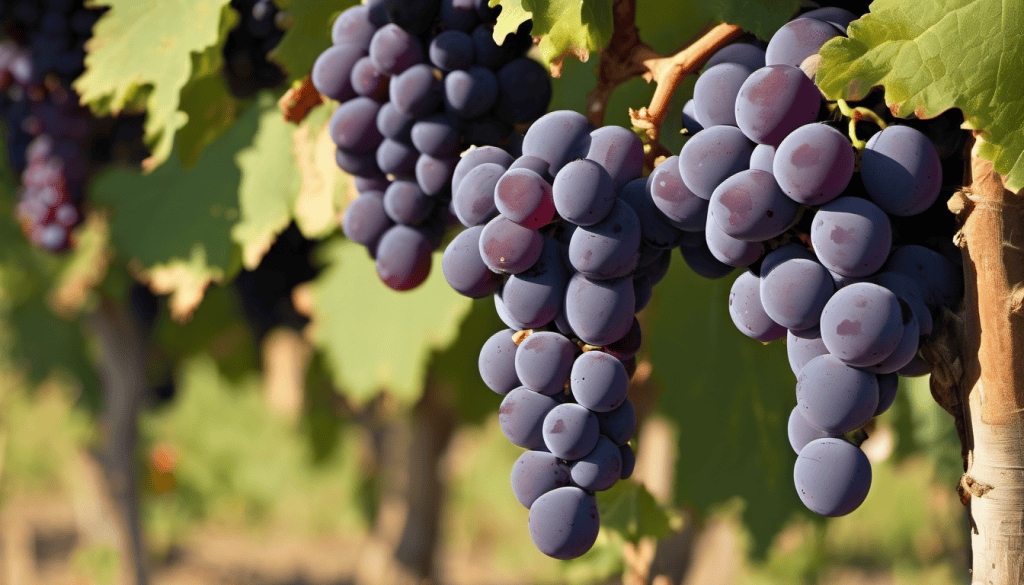 Merlot Grapes in the Vineyard. The theme is best red wine for cooking