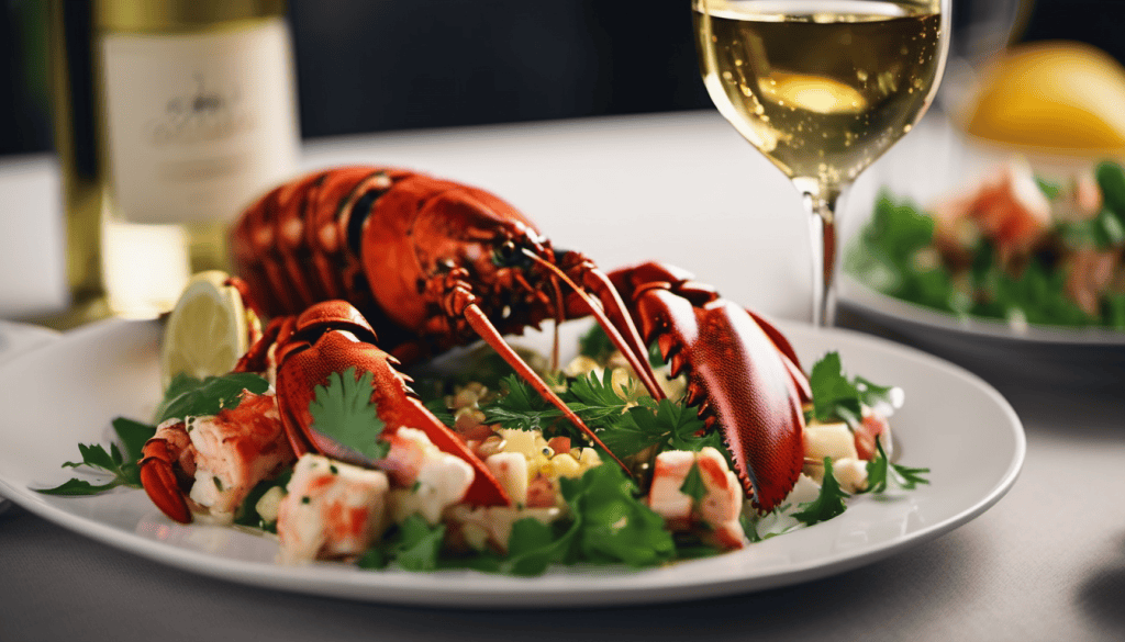 chardonnay and lobster dish paired