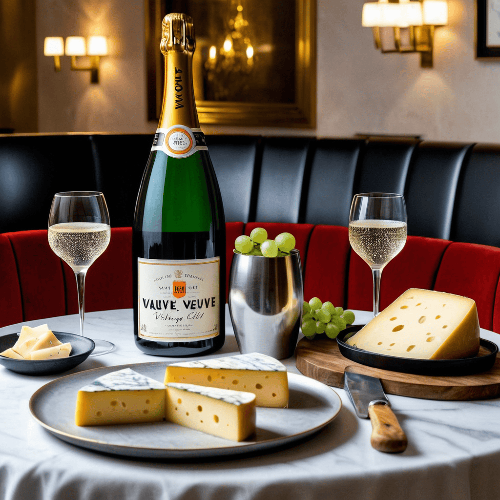 Vintage Champagne paired with French Comte cheese
