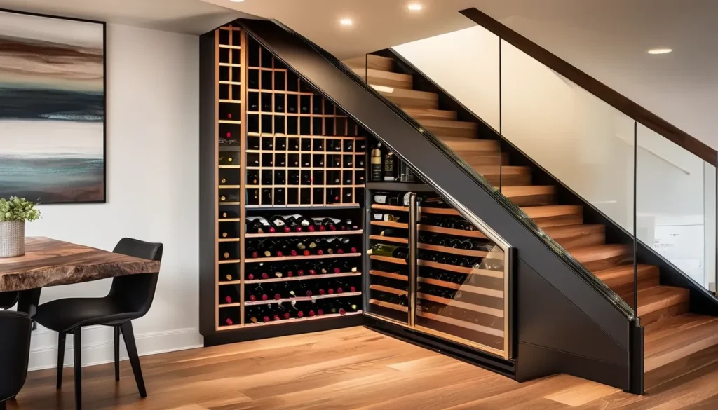 Understairs climate-controlled Wine Cabinet