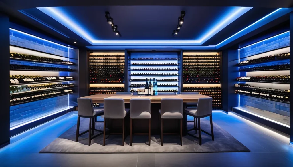 Wine Cellar with strip lighting system (multi-color options)