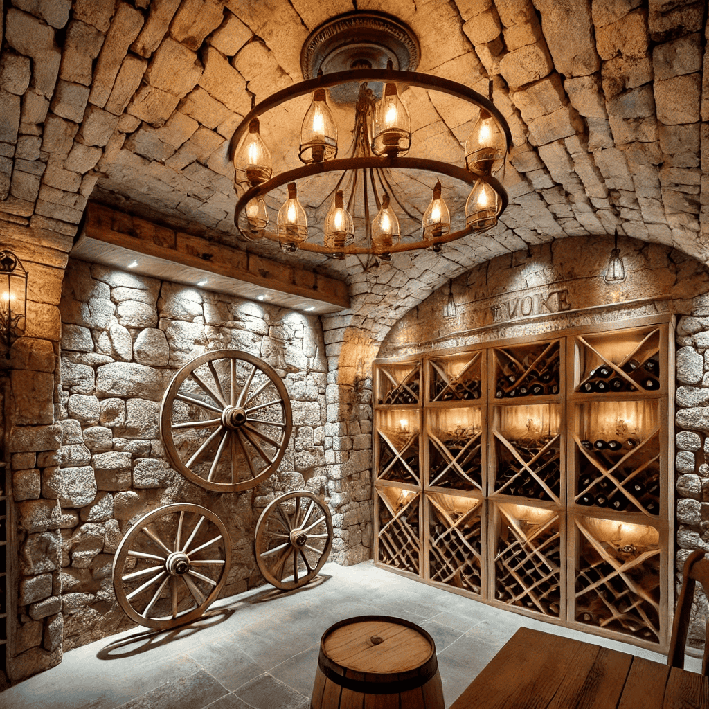DIY Rustic Wine Cellar Lighting