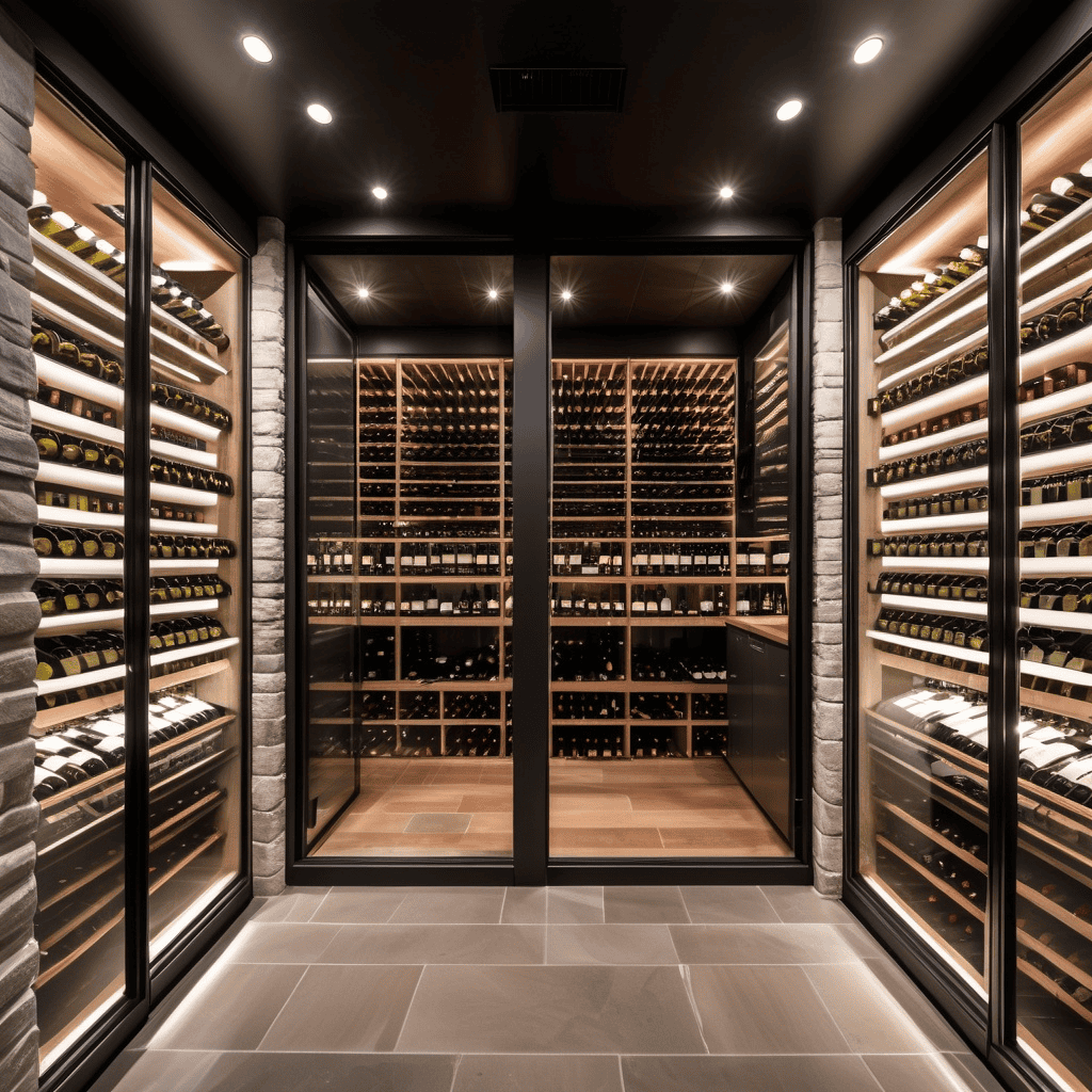 Wine Cellar with high-tech Ventilation-Cooling System in the theme wine aging factors