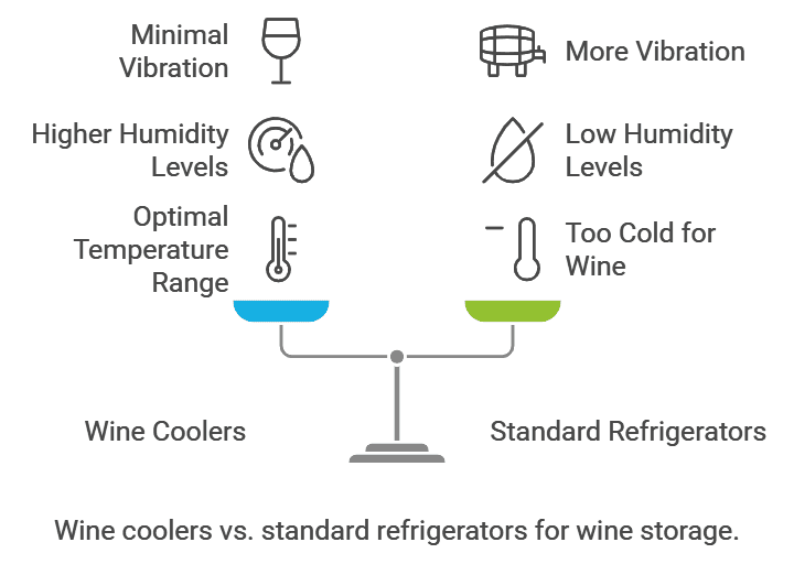 wine cooler vs standard refrigerator in the theme best portable wine coolers