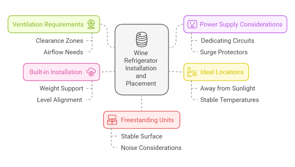 Installation and Placement Guidelines in the theme wine refrigerator guide