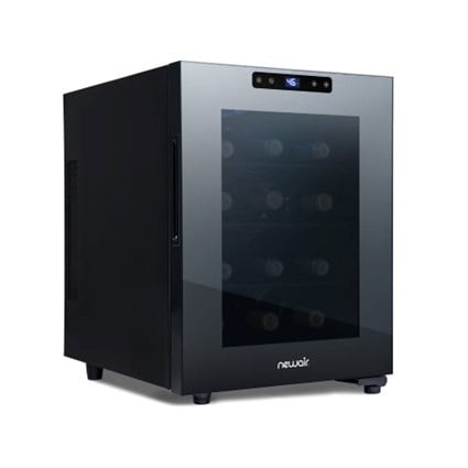 Newair 12-Bottle Black Freestanding Wine Fridge