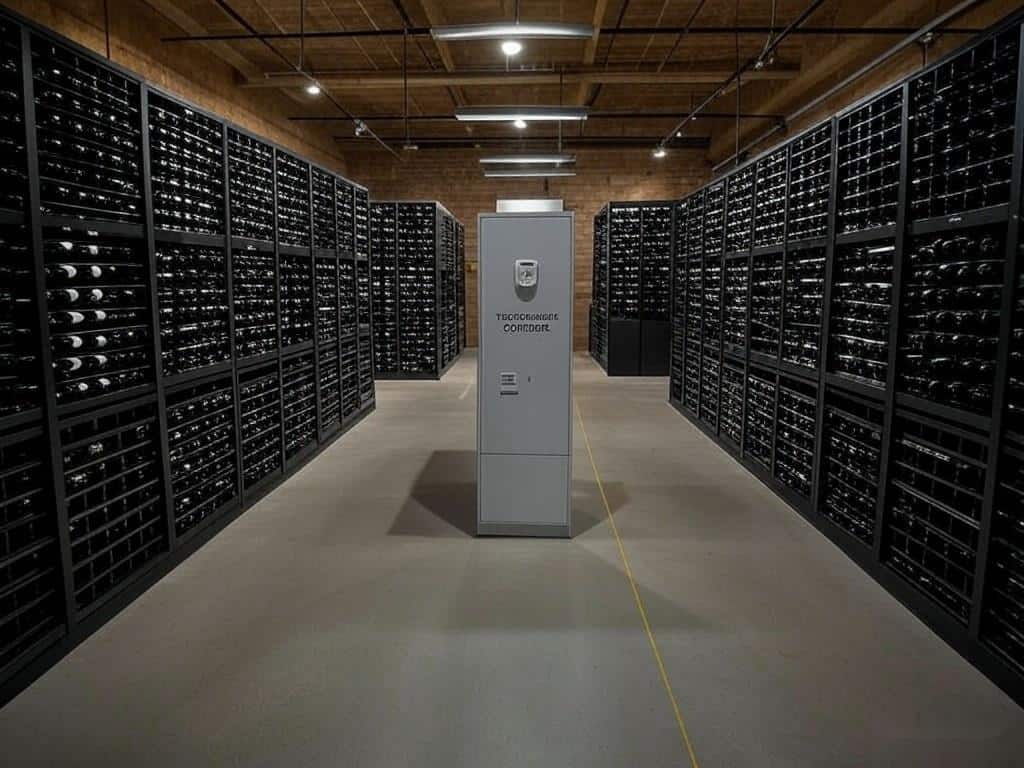 Wine Storage Facility with Temperature Control Unit in the theme wine warehouse temperature control in the theme wine warehouse temperature control