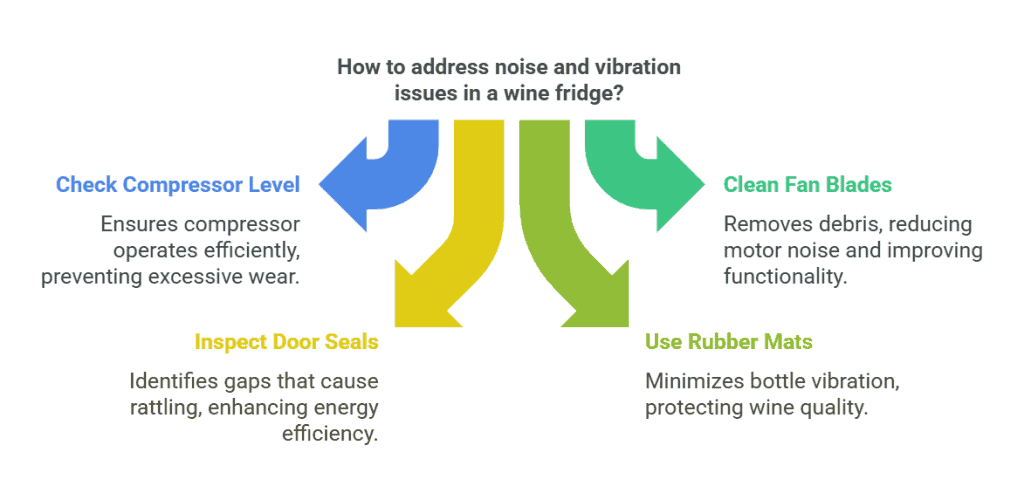 Noise and Vibration Problems in the theme, wine fridge troubleshooting 