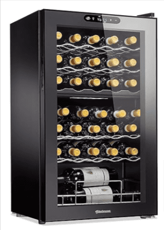 Wine Enthusiast 32-Bottle Dual Zone MAX Compressor Wine Cooler in the theme wine refrigerator for aging