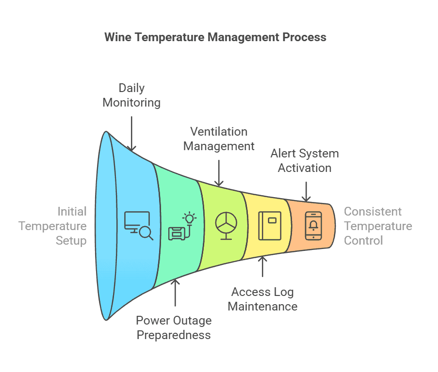 Wine Temperature Management Process in the theme wine fridge temperature settings