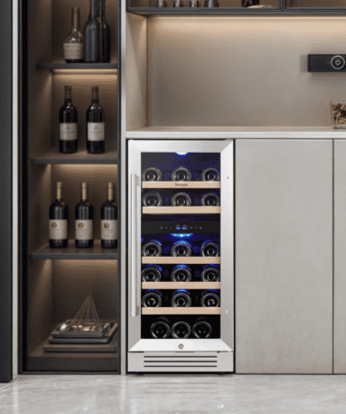 Yeego 15-Inch Dual-Zone Wine Fridge in the theme under-counter wine refrigerators