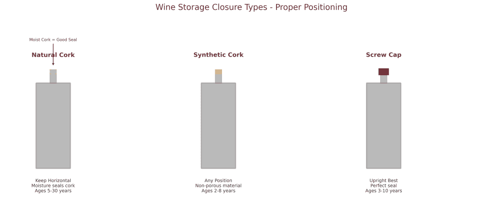 wine storage closure type in the theme wine storage myths