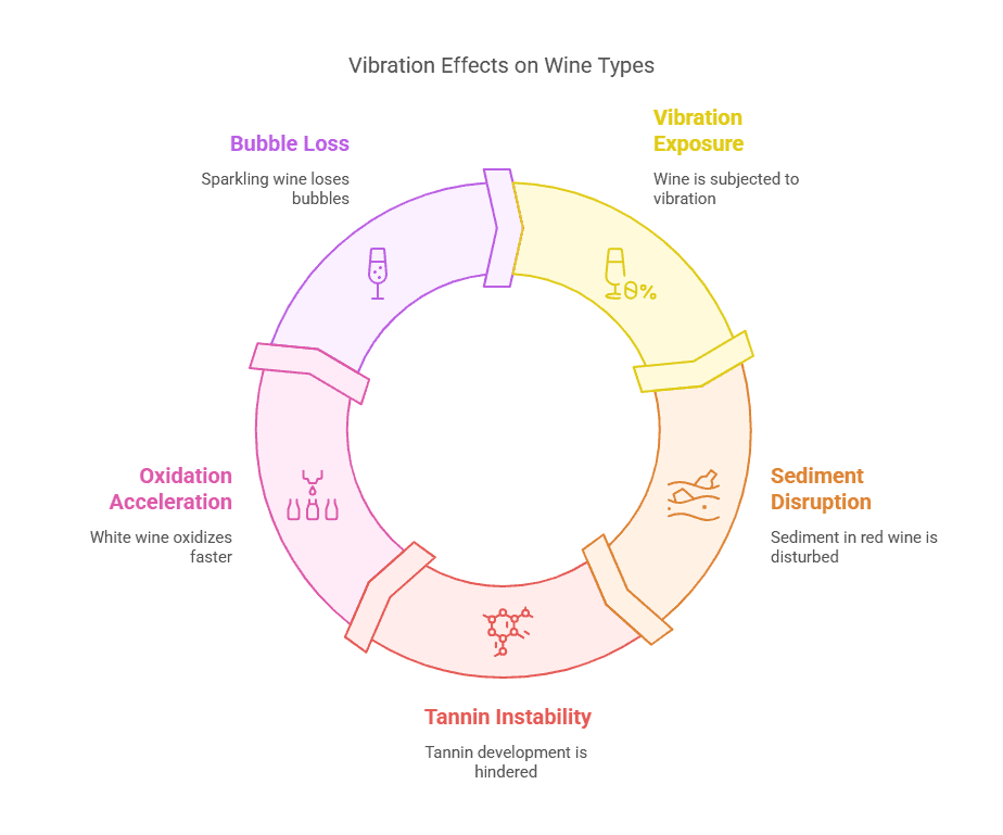 Long-Term Effects of Vibration in the theme wine storage vibration